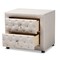 Baxton Studio Lepine Light Beige Upholstered 2-Drawer Wood Nightstand 155-9444 - alternate 6